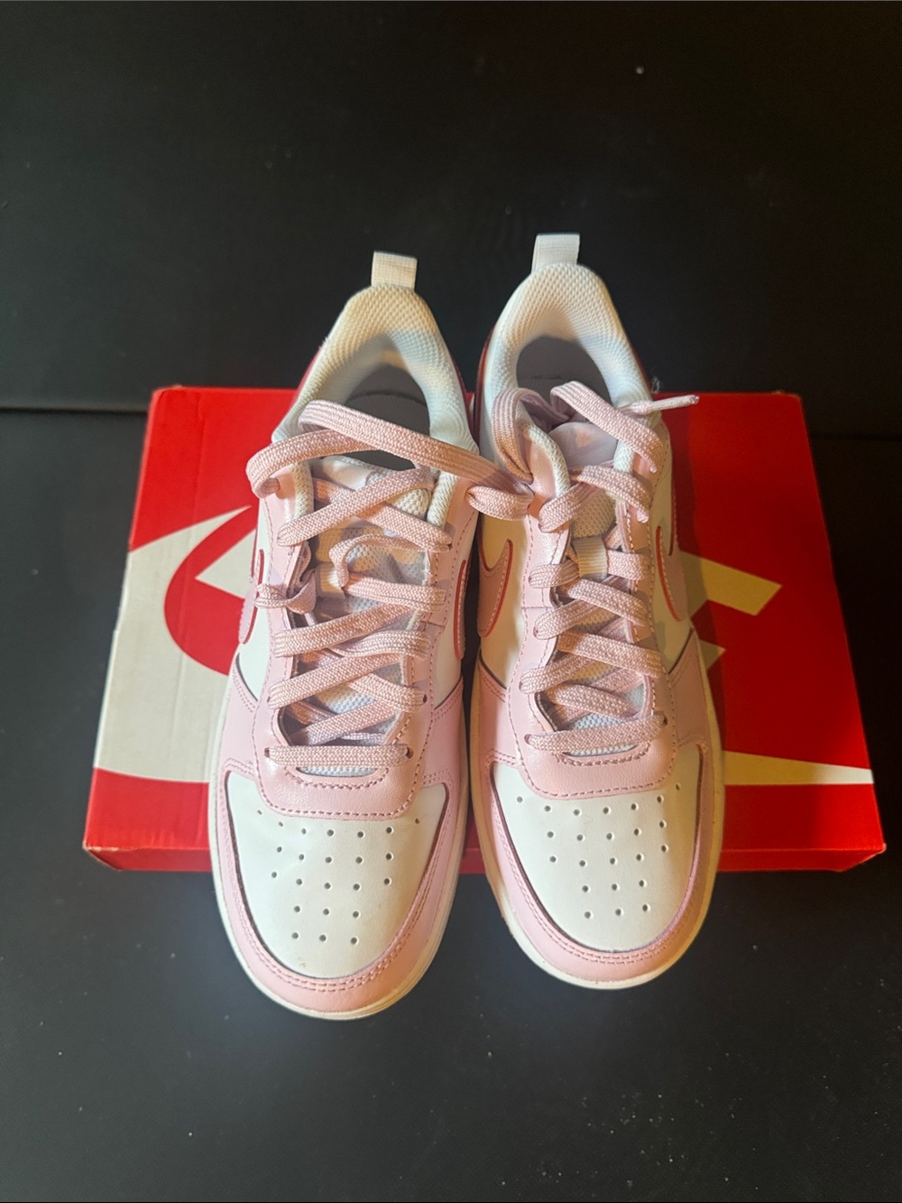 Nike Pink and White Athletic Low-Top Sneakers